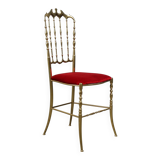 Hollywood Regency Brass Chiavari Chair by Giuseppe Gaetano Descalzi, Italy,