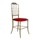 Hollywood Regency Brass Chiavari Chair by Giuseppe Gaetano Descalzi, Italy,