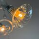 Venetian lustre in grey-blue Murano glass, circa 1930.