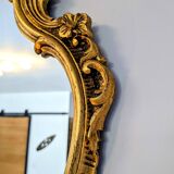 Miroir baroque doré ancien — courbes élégantes, esprit château 69 X 43 cm
