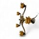 5 arms Art Deco / Art Nouveau / brass hanging lamp / Hand blown floral shades