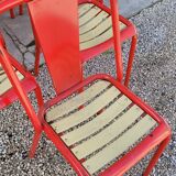 Series of 12 Tolix bistro chairs by Xavier Pauchard model T4 - 1950s