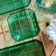 Vintage aperitif tray in glass and gilded metal