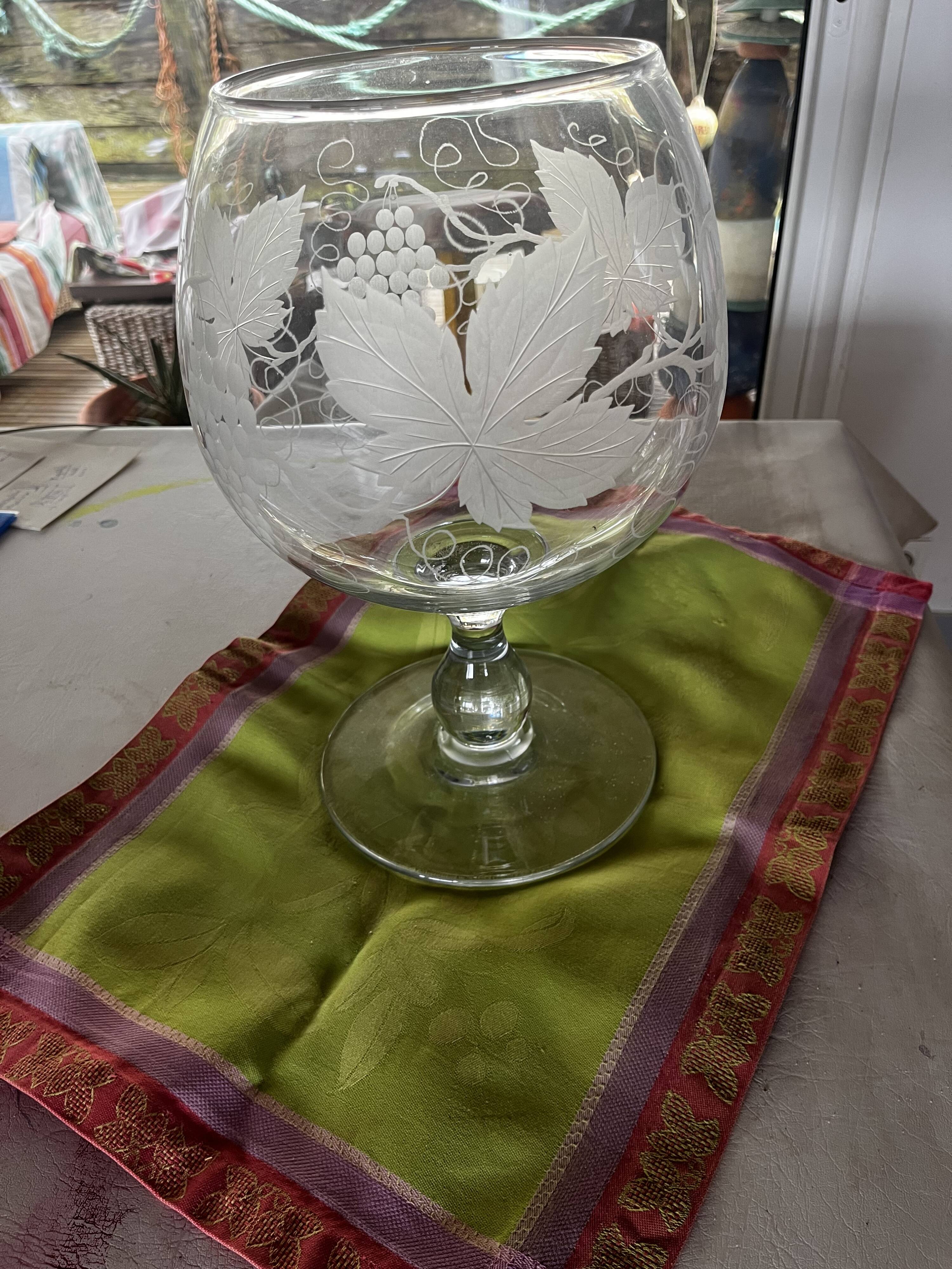 large crystal table glass