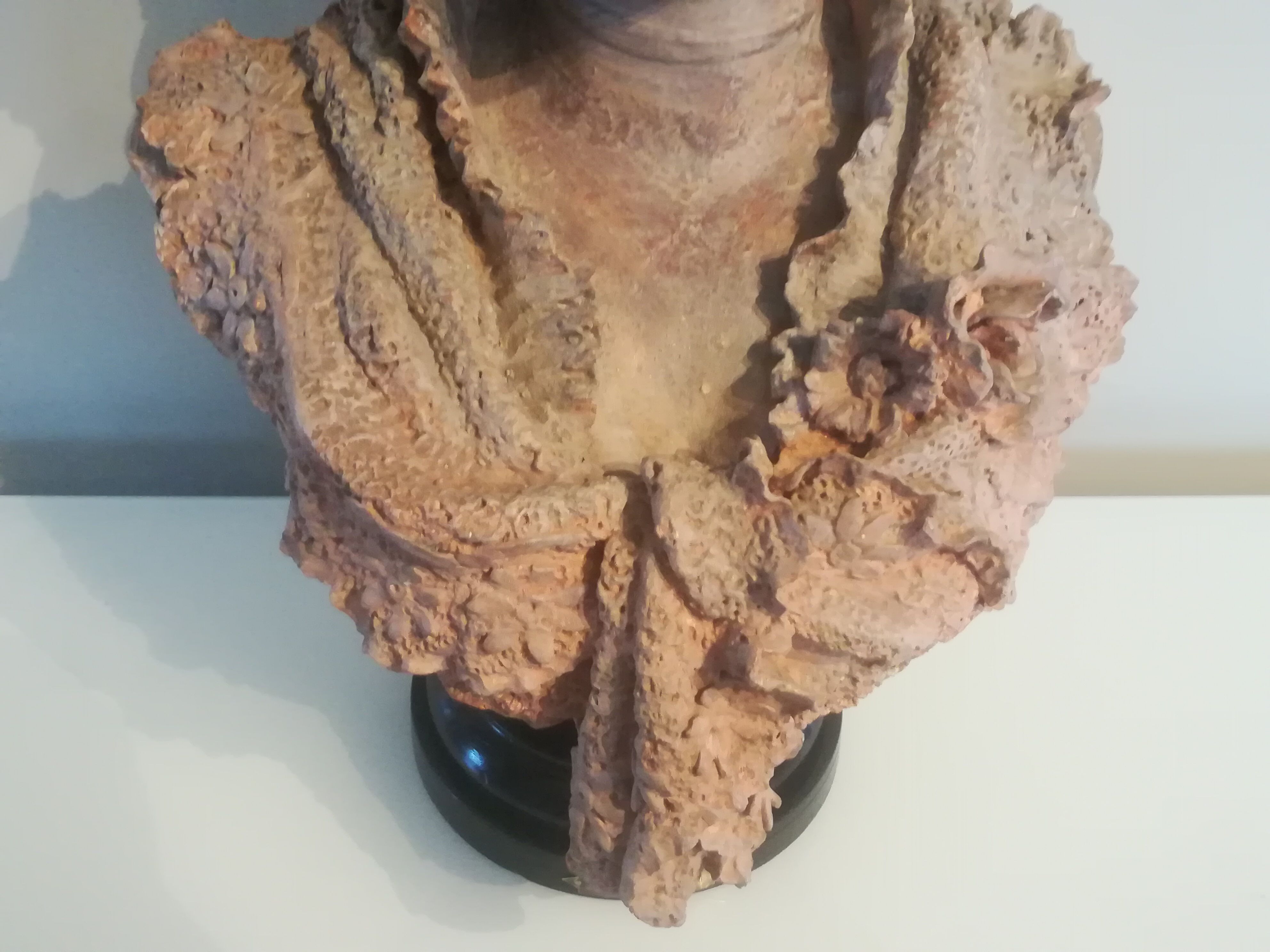 Bust signed D. Van Den Bossche in terracotta