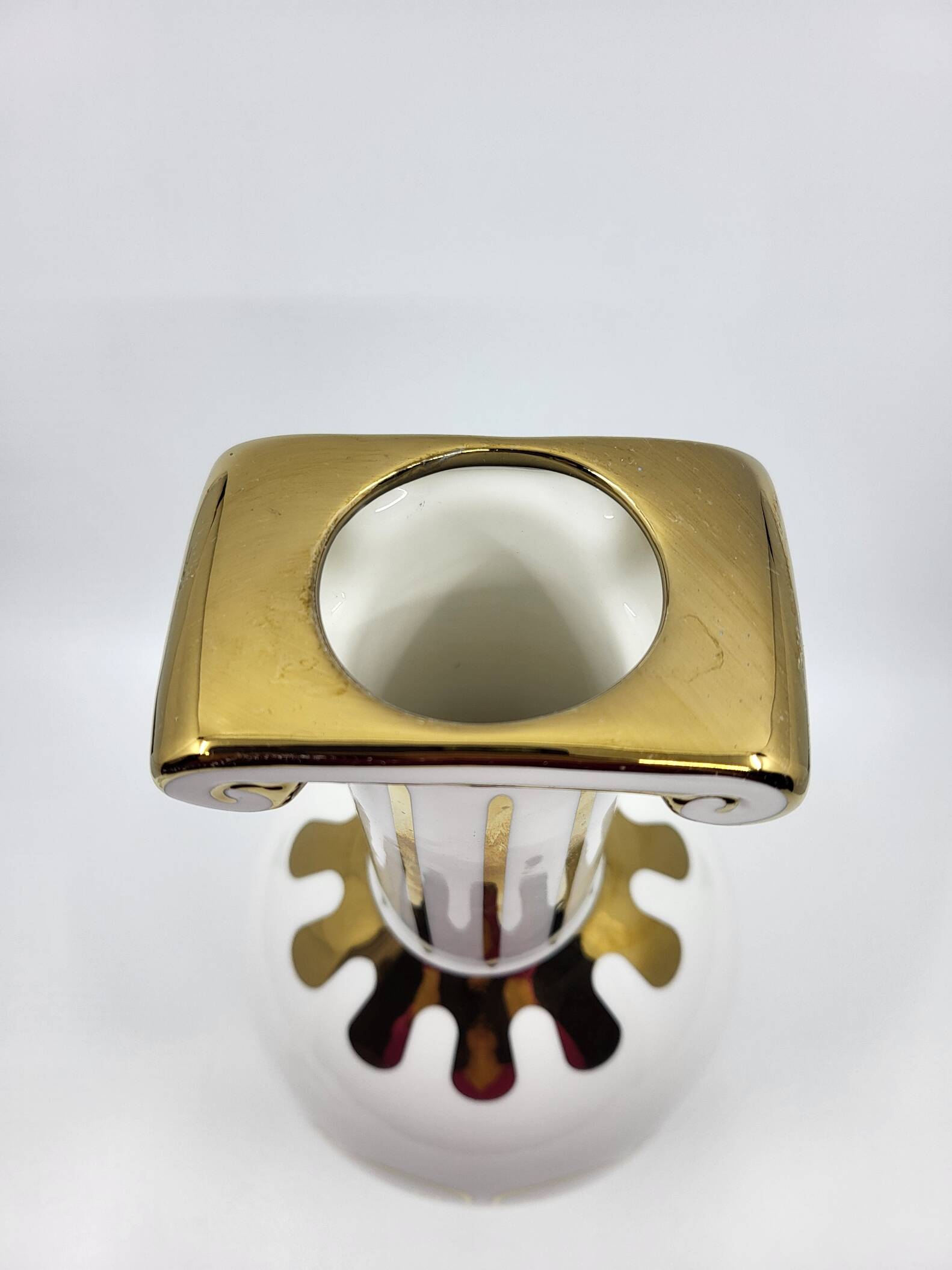 Vincent Darré X Monoprix carafe or vase in white and gold ceramic