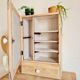 Vintage medicine cabinet 50s raw wood