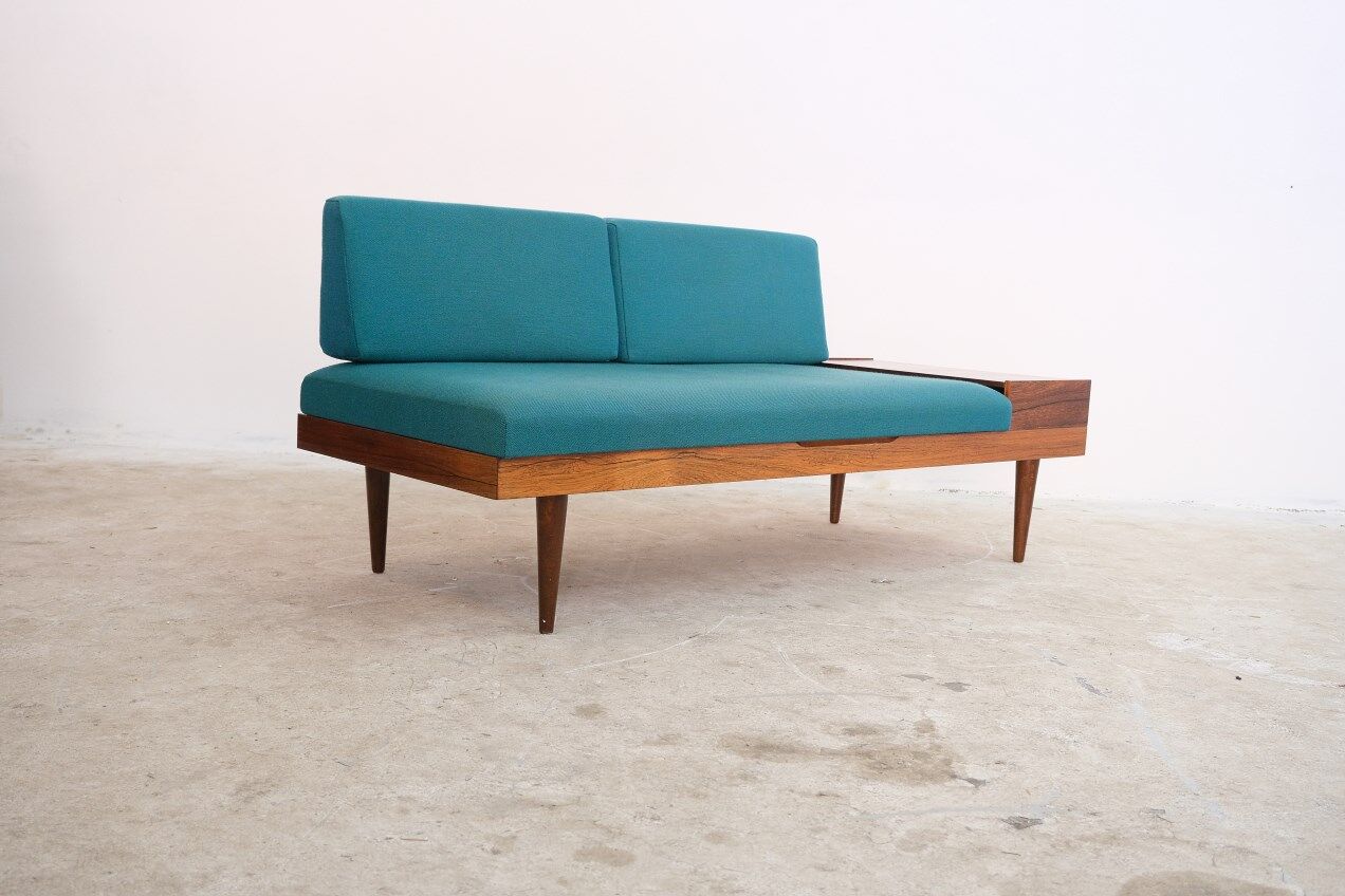 Méridienne scandinave en palissandre, années 1960