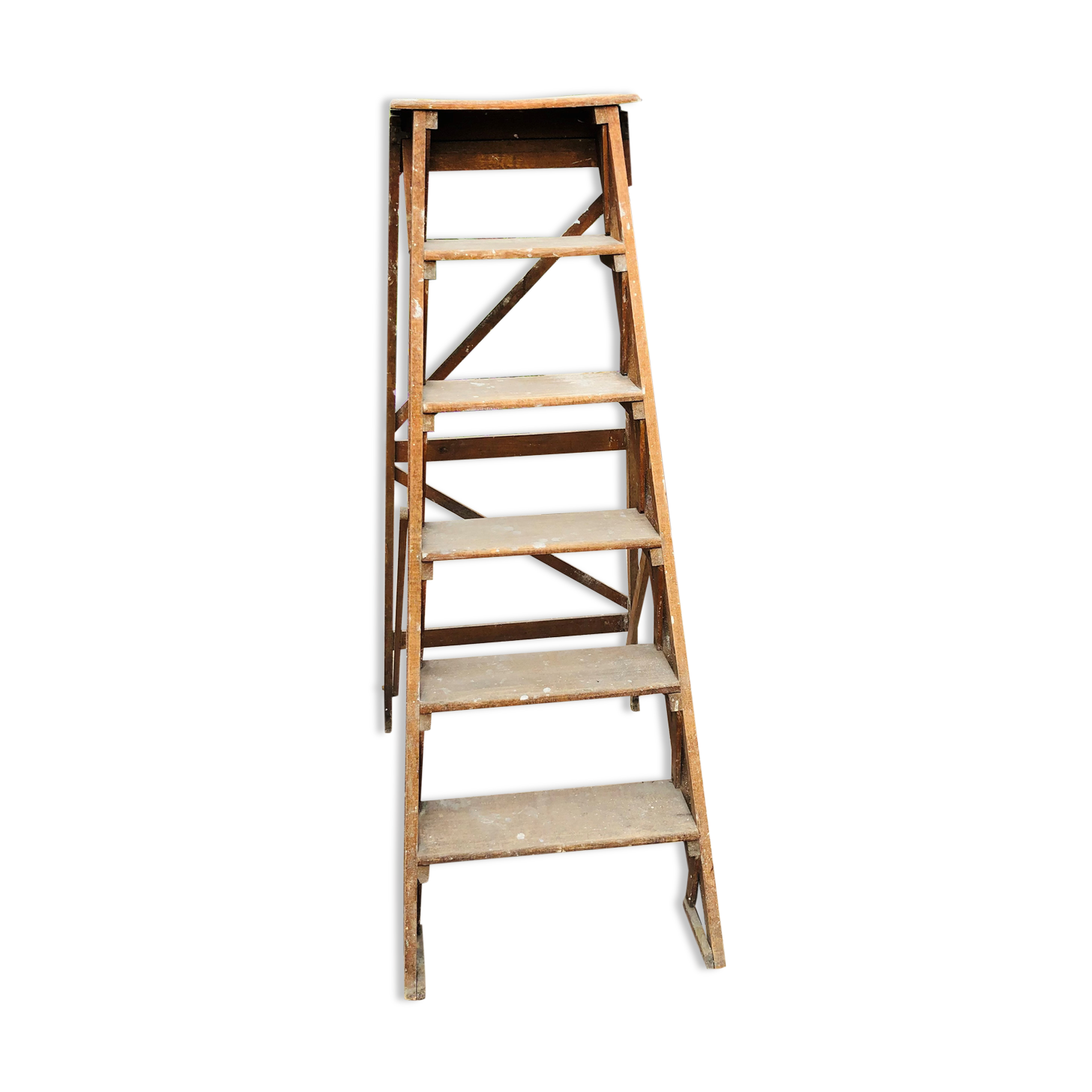 Wooden painter's stepladder