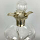 Blown glass carafe and silver frame