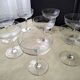 8 vintage champagne glasses Decorated with a ground frieze