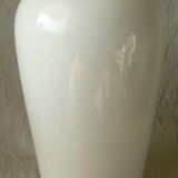 Porcelain vase thick white decor in relief duck flight