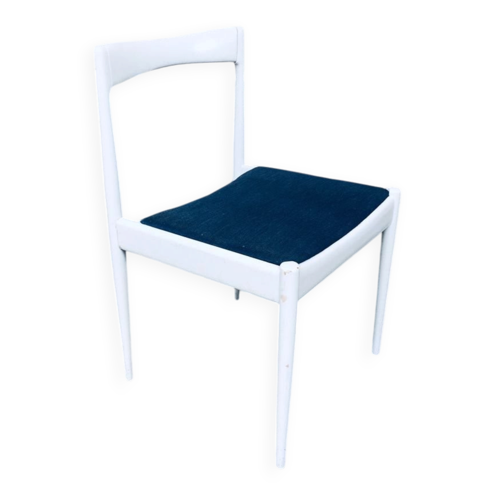 Belgian White Dining Chair, 1970s, Set of 9
