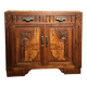 French Art Deco walnut sideboard with marble top (1920s)