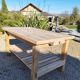 Solid raw oak table/island type "butcher's block" 180x105