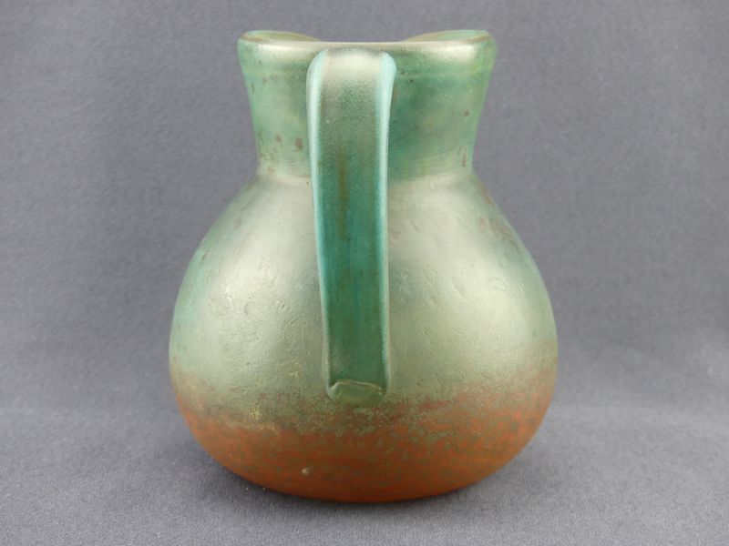 Glass paste pitcher signed De Feure for Daum