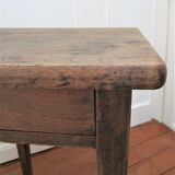 Bedside table solid oak patinated early twentieth century