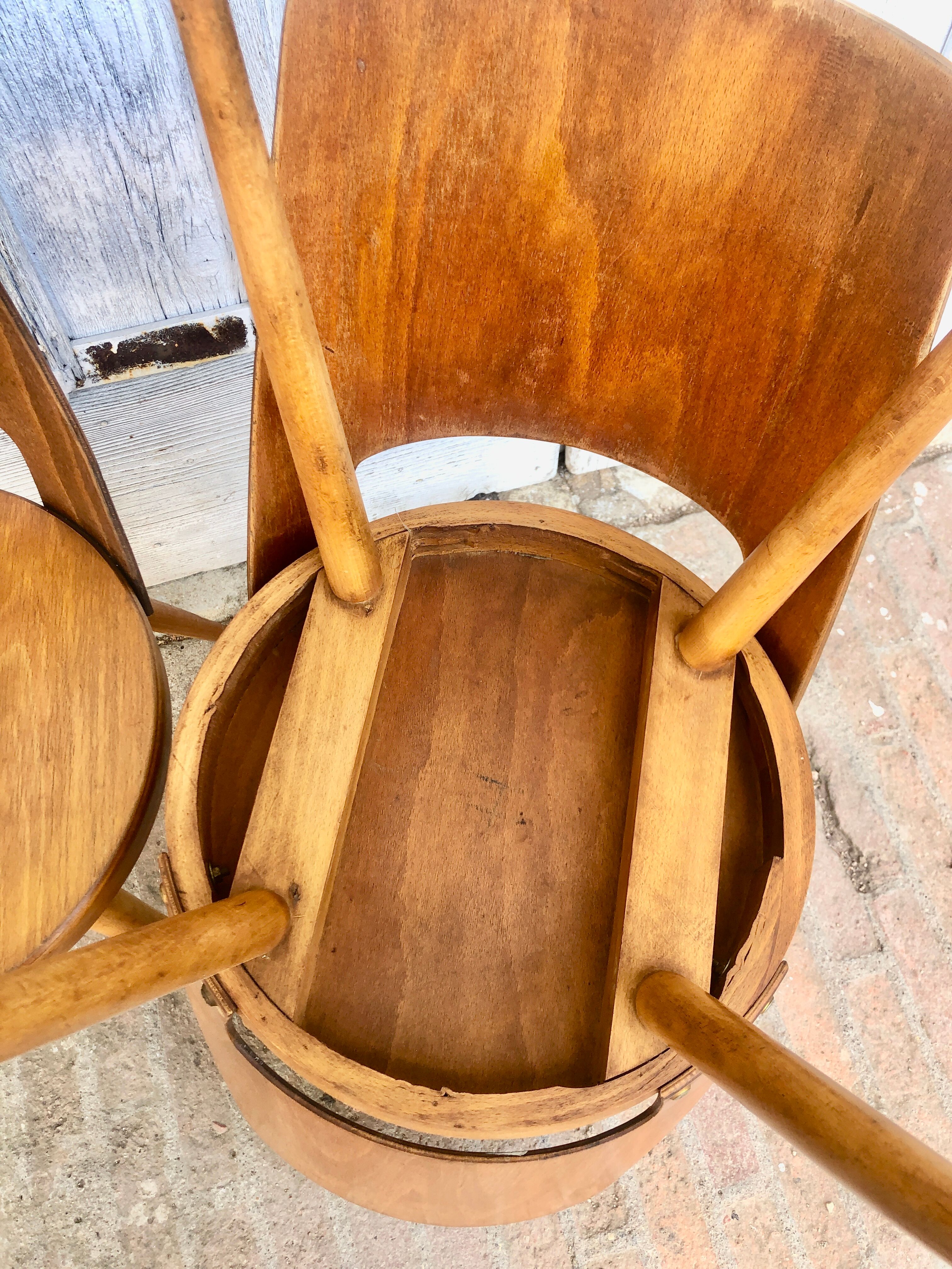 Set de 3 chaises bistrot Baumann Mondor