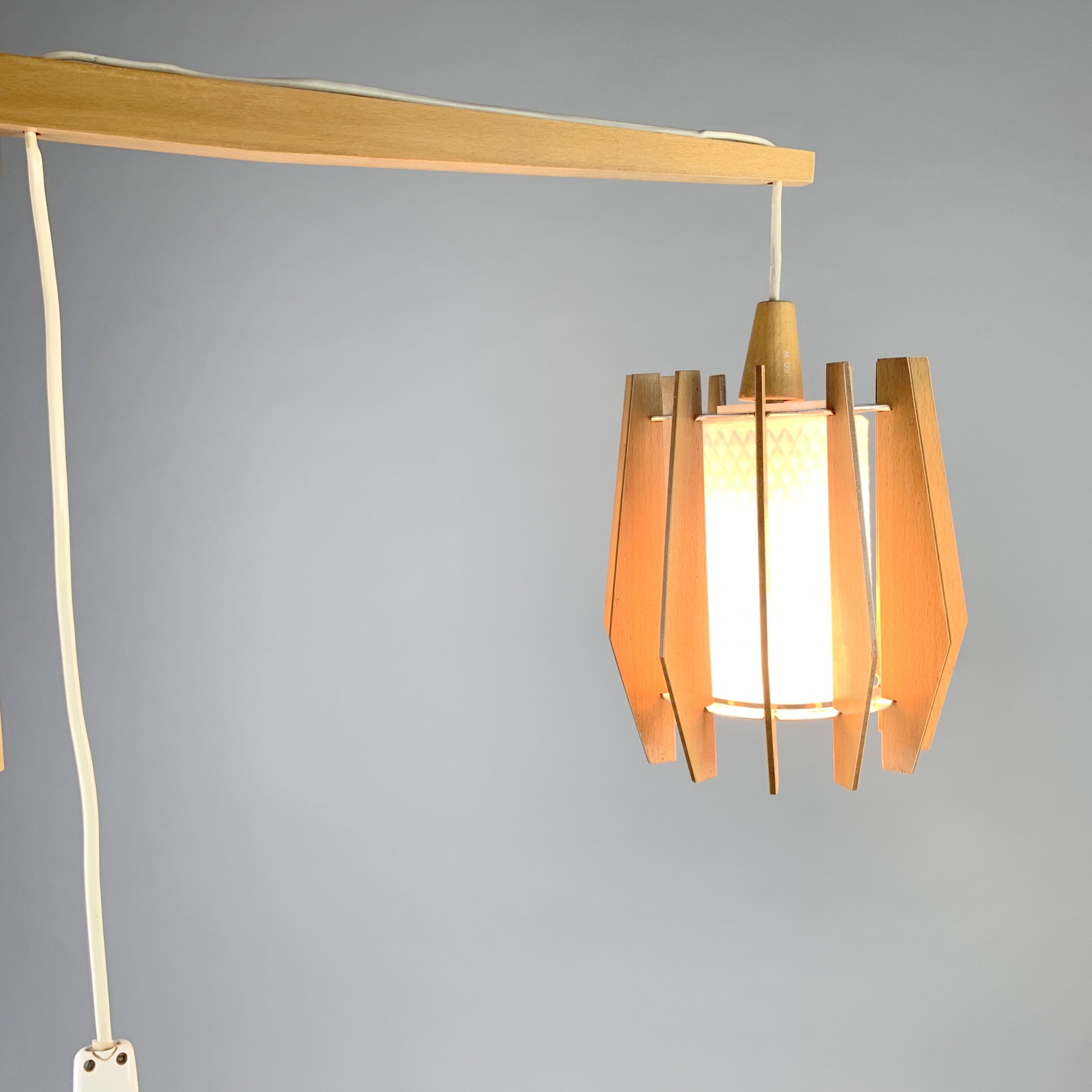 Mid-centrury Wooden Wall Lamp by Drevo Humpolec, Czechoslovakia, 1960's