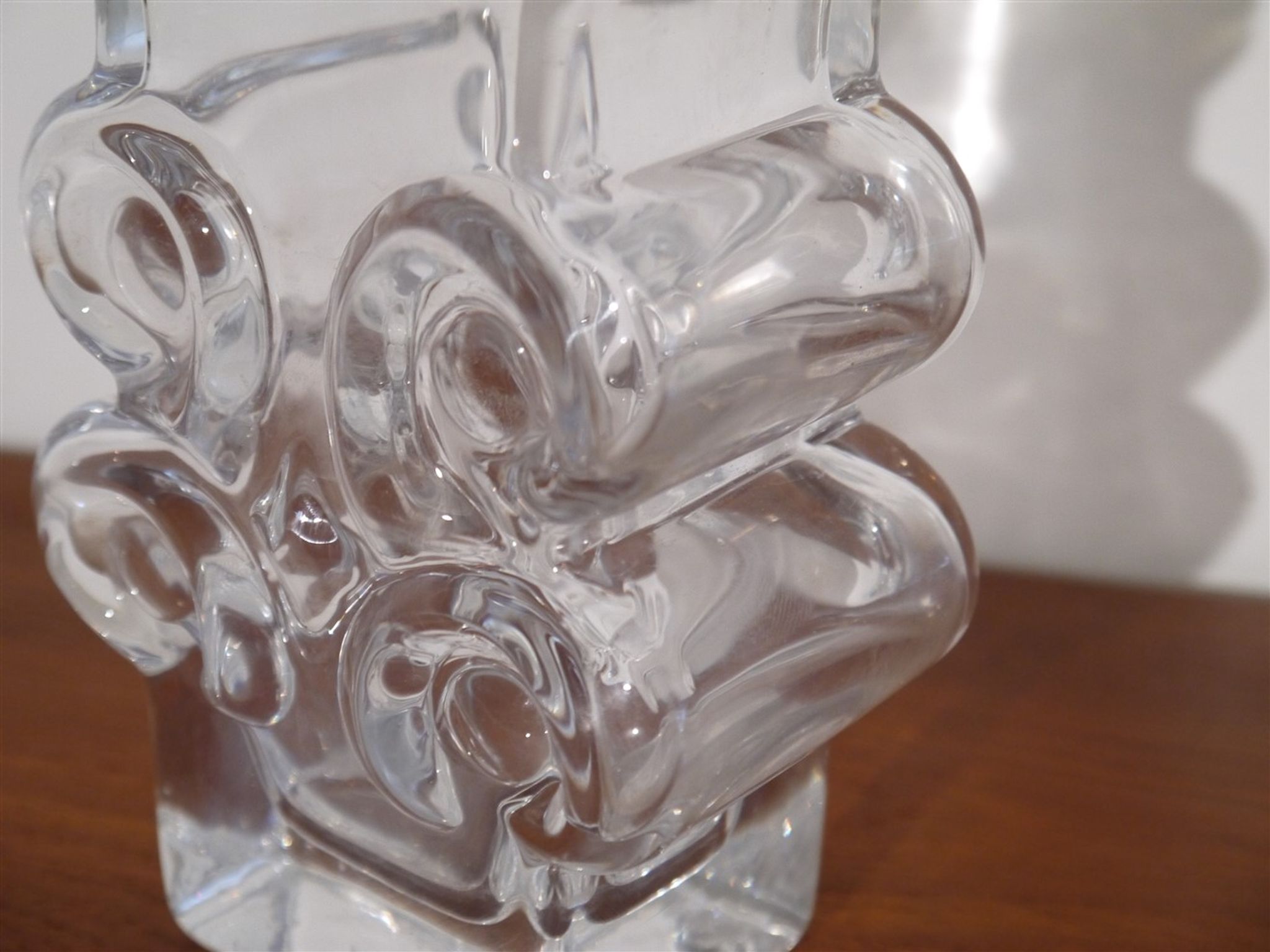 Vase en cristal de Lars Hellsten pour Skruf 1970