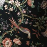 Faux bamboo chair with cushion