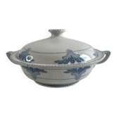 Soup tureen in earthenware Creil and Montereau Labrador pattern
