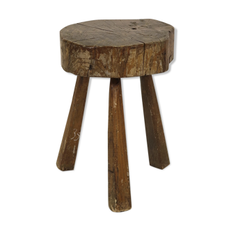 Tabouret rustique en bois massif