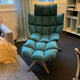 Fauteuil pivotant B&B Italia HUSK + repose pied