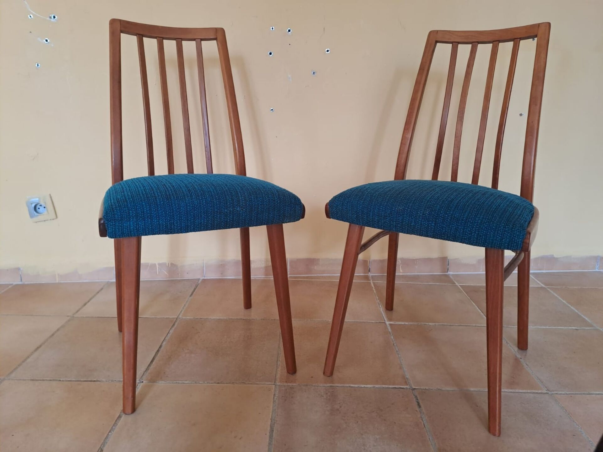 Set of 4 Antonin Šuman chairs by Interier Praha, Czechoslovakia 19
