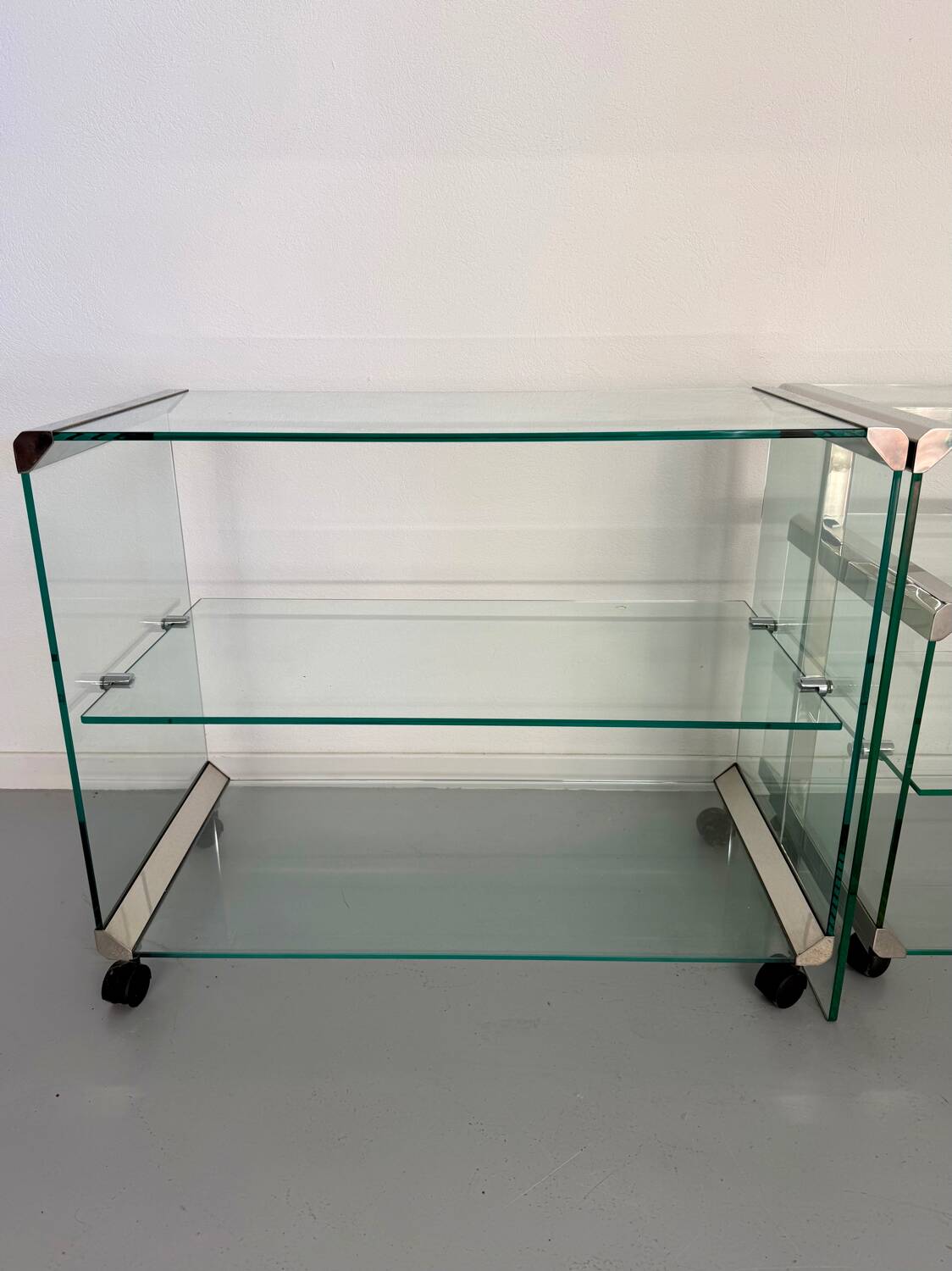 Italian design glass console storage unit by Gallotti & Radice An70