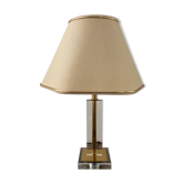 Lampe vintage en lucite et laiton années 70