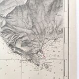 Map of Marseille Méditerranée 1950