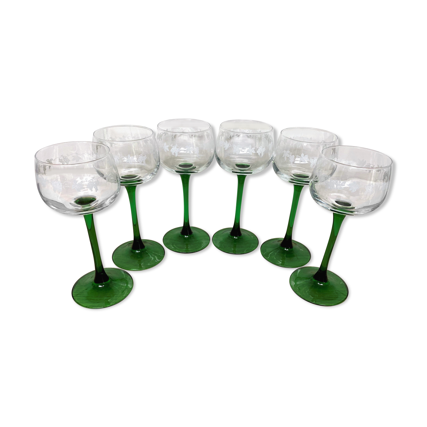 Set De 6 Verres à Vin Vert Bordeaux – Crystalite Gravé – Collection Bagatela.de