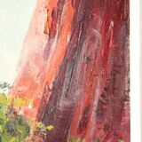 Painting by the painter Louis Andrey "Impressionist landscape of the Côte d'Azur"