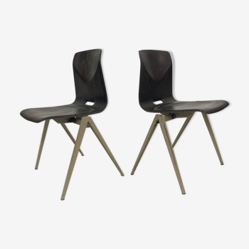 Chaises d'école empilable S22 de Pagholz Galvanitas, lot de deux