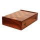 19th century games box in walnut and boxwood