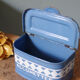 Blue matchbox - old blue enamel sheet box