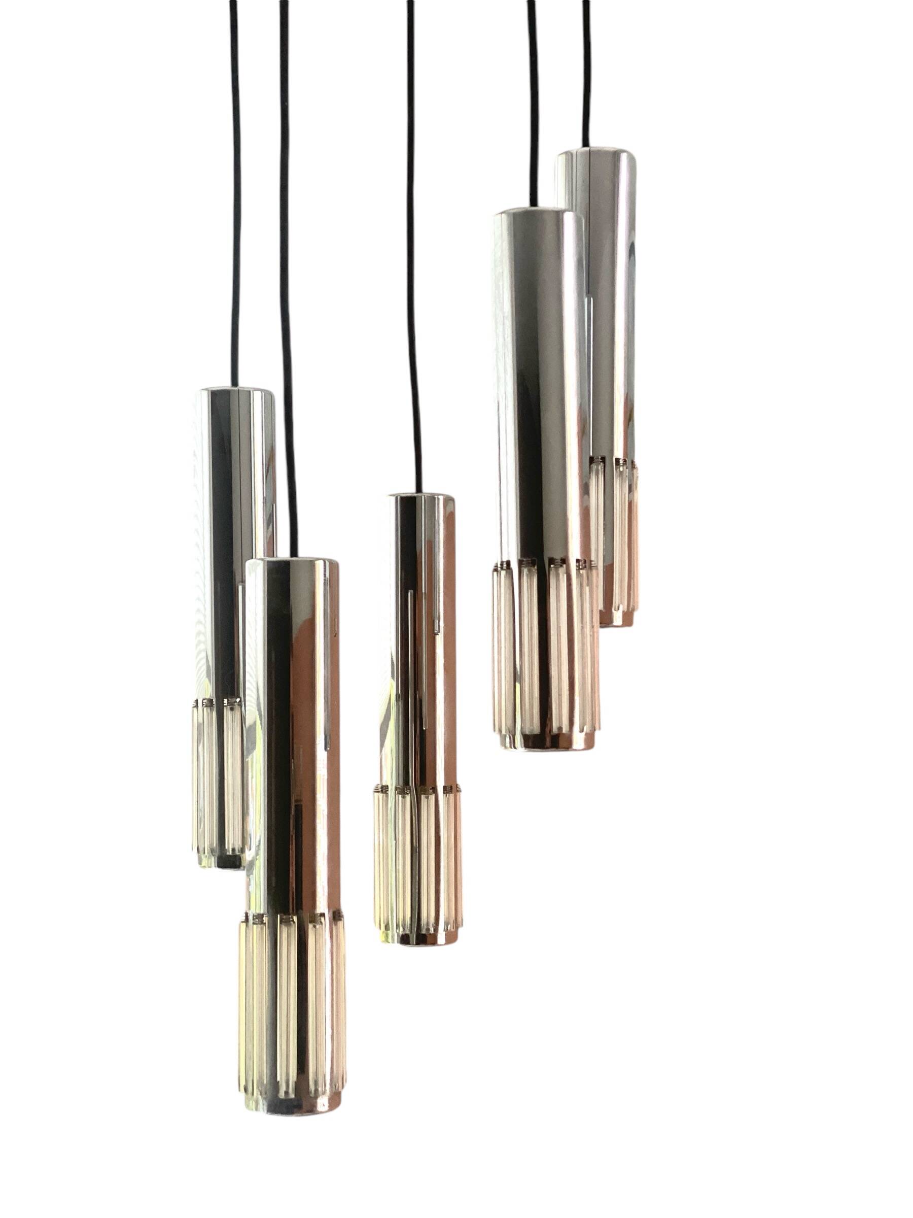 Vintage waterfall pendant lamp by Schmal & Schulz