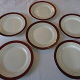 Assiettes plates porcelaine opaque digoin sarreguemines modèle pasteur