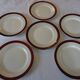 Digoin sarreguemines opaque porcelain dinner plates, pasteur pattern