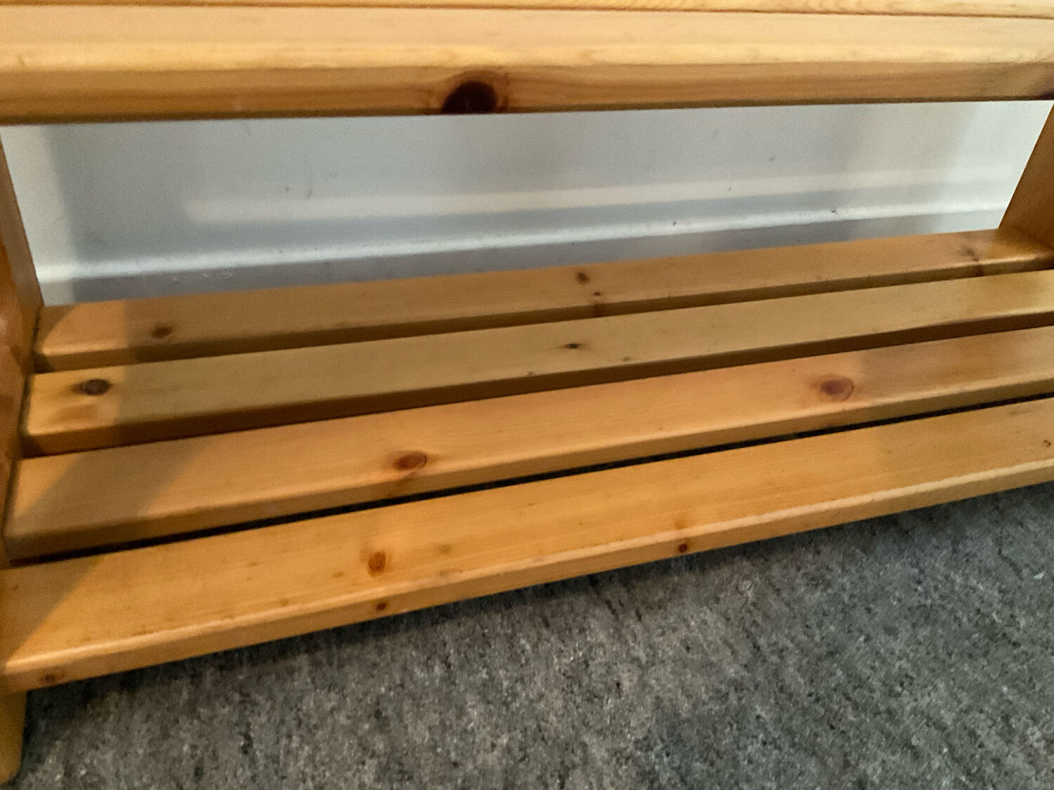 Scandinavian bench in solid pine 70s-80s