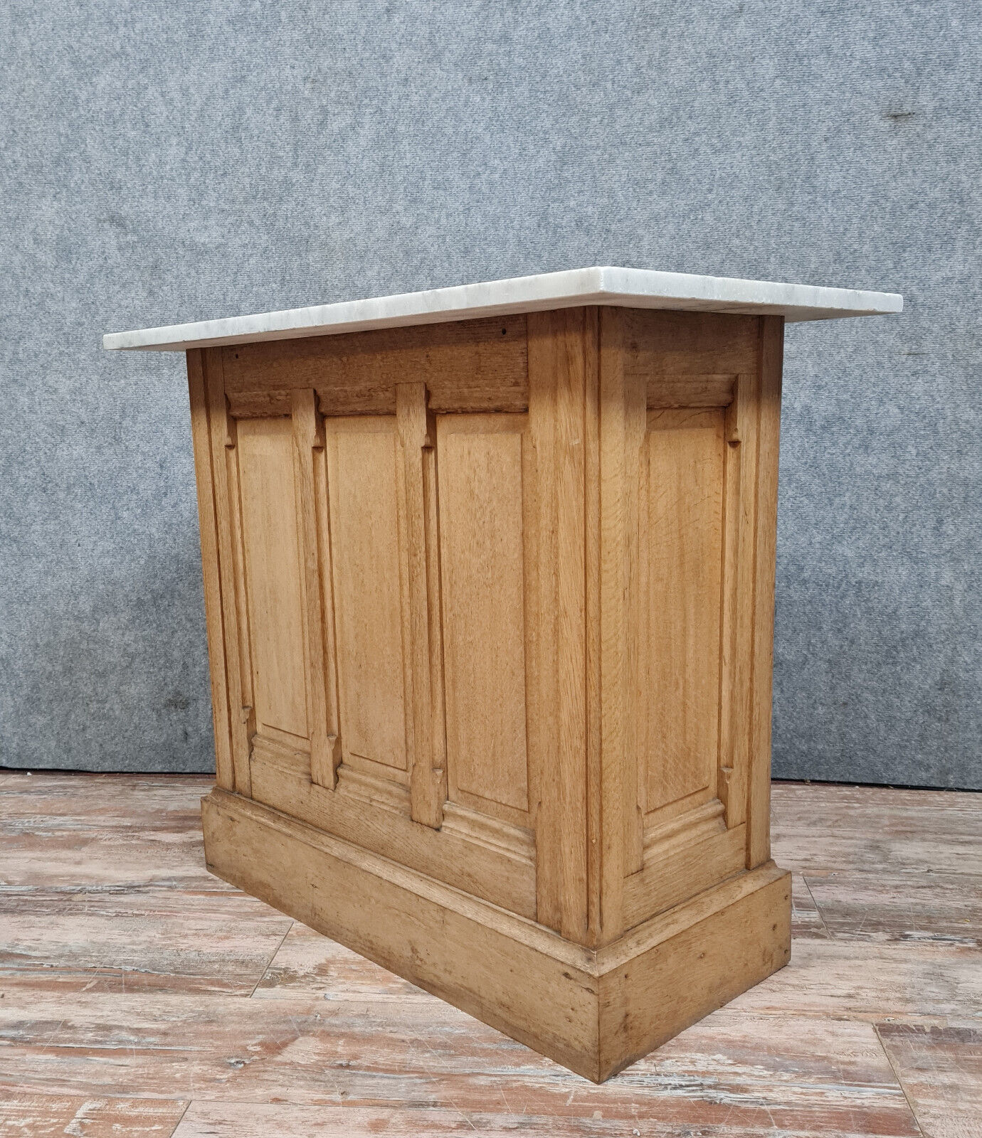 Wooden service counter stripped around 1900
