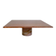 Red travertine coffee table attributed to Angelo Mangiarotti, Italy, 1970s