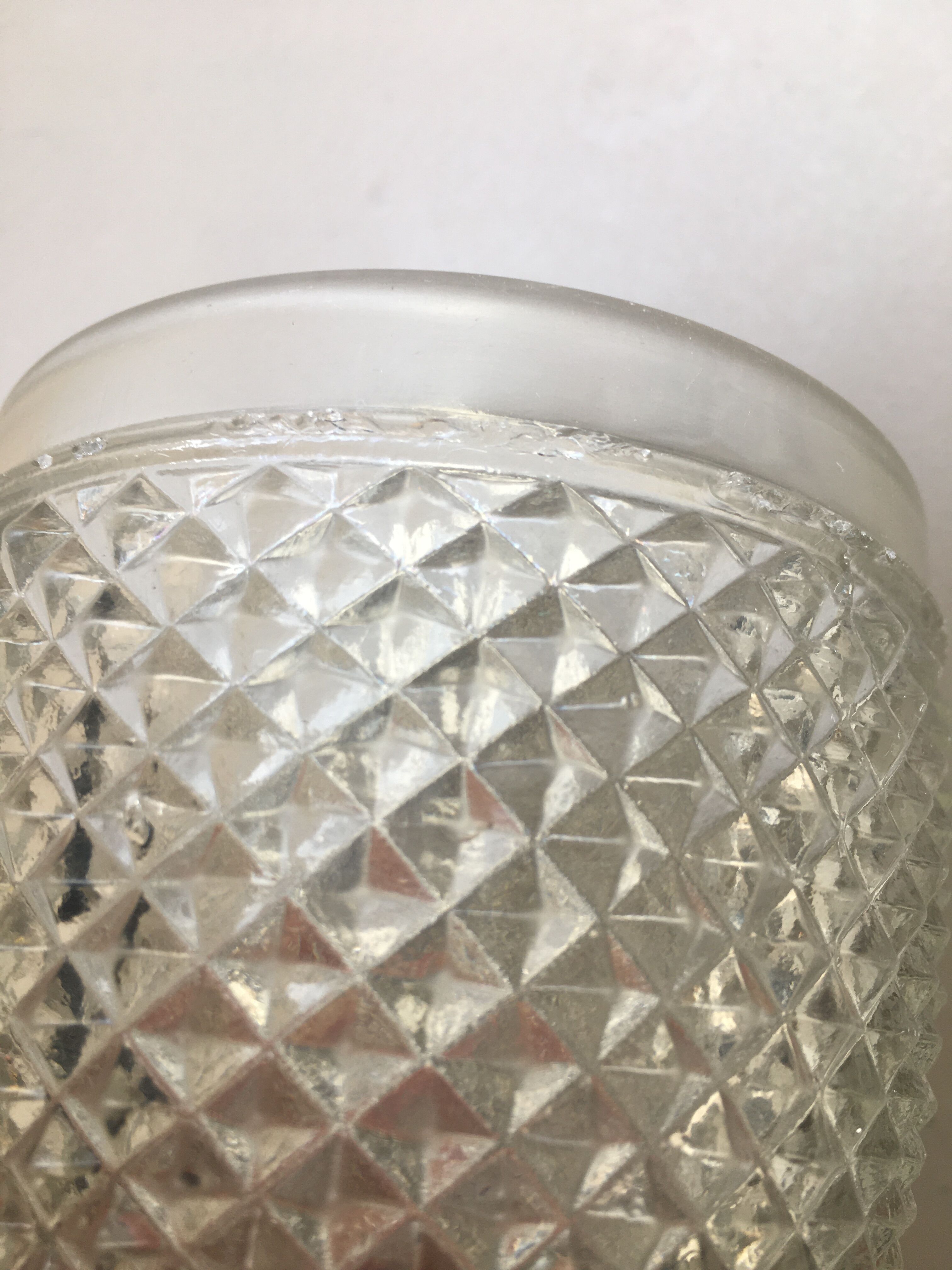 Transparent diamond tip walking glasses