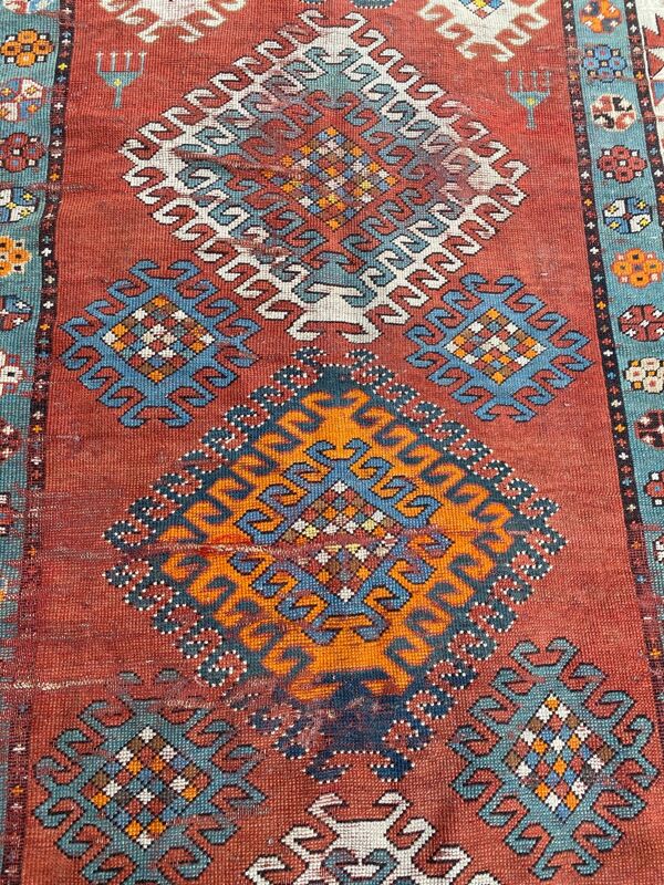 Tapis ancien caucasien Kazak 140x300 cm