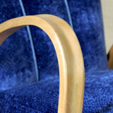 1940s italian art deco velvet armchair