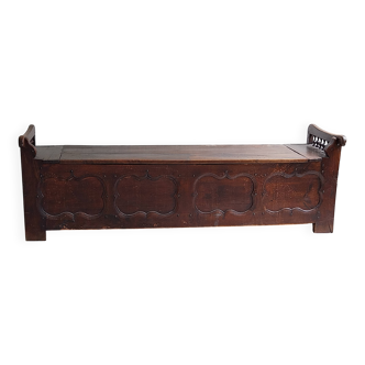 Coffre banc breton ancien
