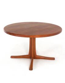 McIntosh round extendable dining table 2x 'Crieff' - mid-century modern style