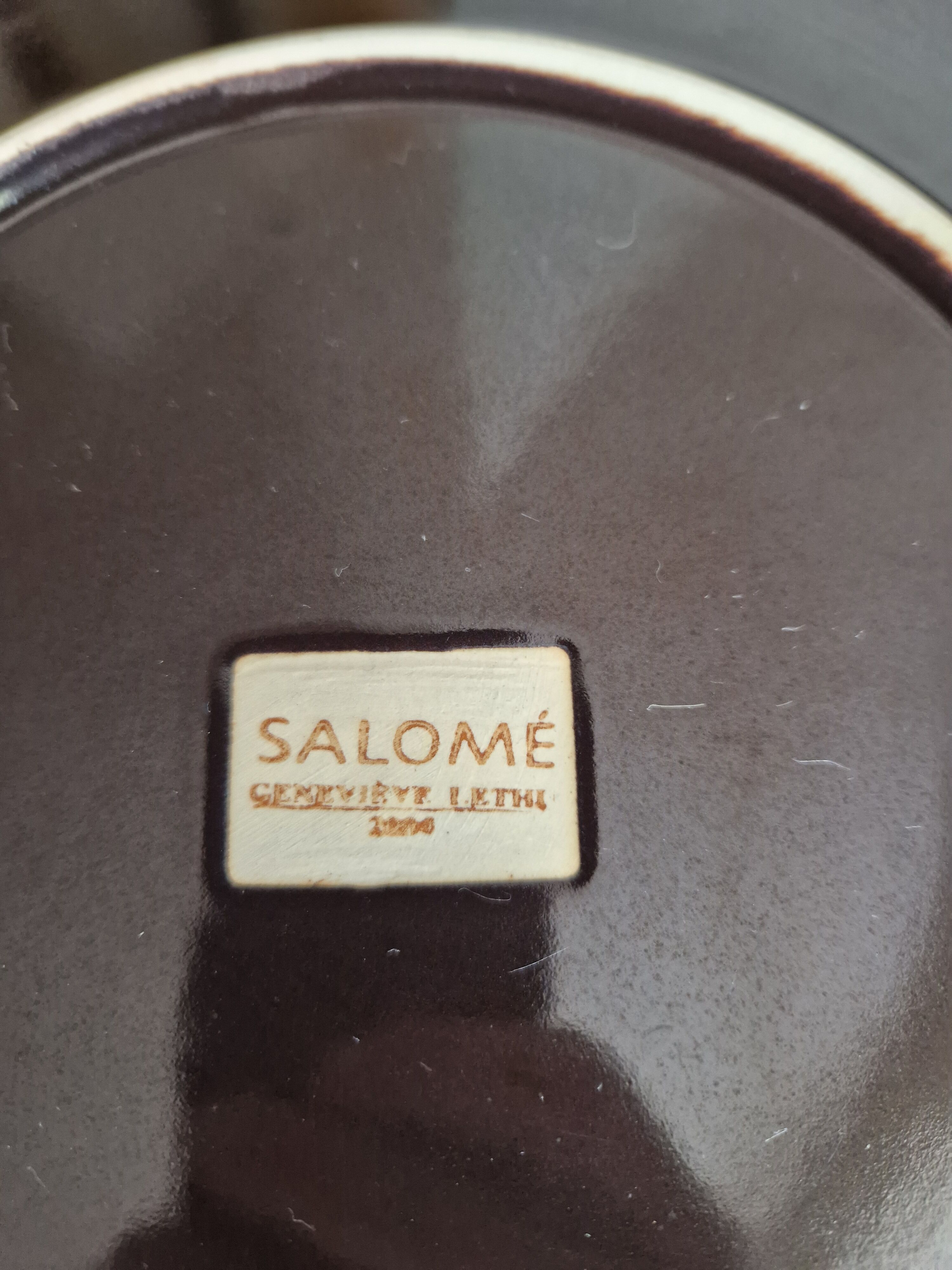 Set of 6 Flat Plates Geneviève Lethu Model Salomé