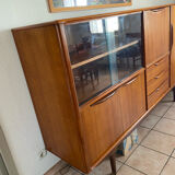 Vintage high teak sideboard